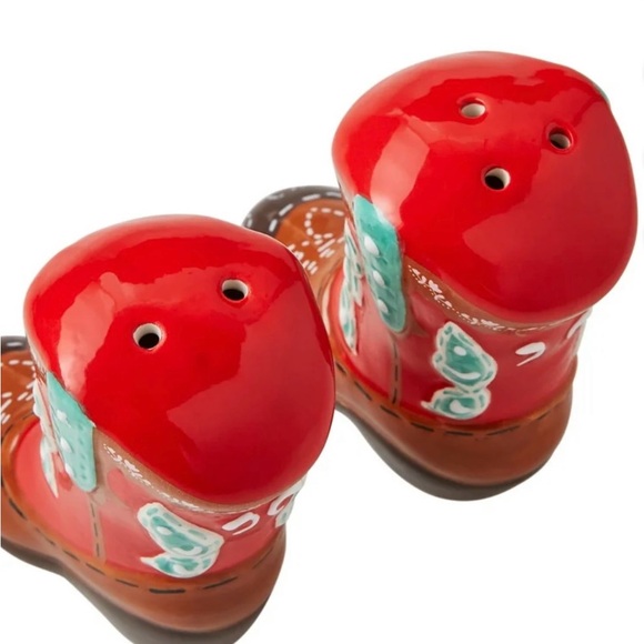 The Pioneer Woman Red Cowboy Boots Salt and Pepper Shaker Set - Picture 3 of 5